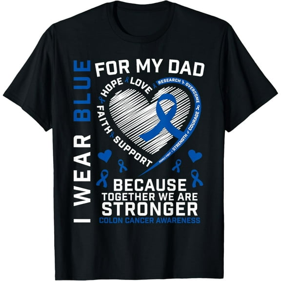 Dad Colon Cancer Awareness Products Gifts Women Men Kids T-Shirt
