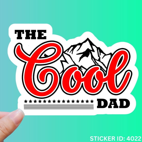 Dad Cool Dad Coffee Him Sticker