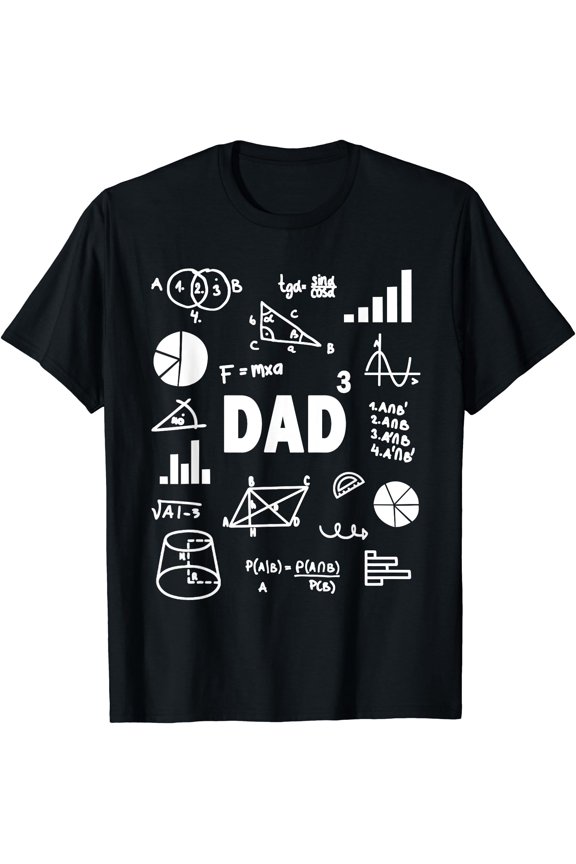 Dad Cubed Three Times Dad Math Third Power Father T-Shirt, Unisex T-Shirt