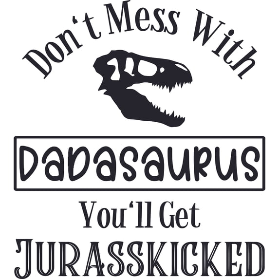 Dad Daddy Father Dino Dinosaur Jurassic Cartoon Personalized Wall Decal Custom Vinyl Wall Art Personalized Name - Baby Girls Boys Kids Nursery Daycare Decor Wall Stickers Decorations Size (20x20 inch)