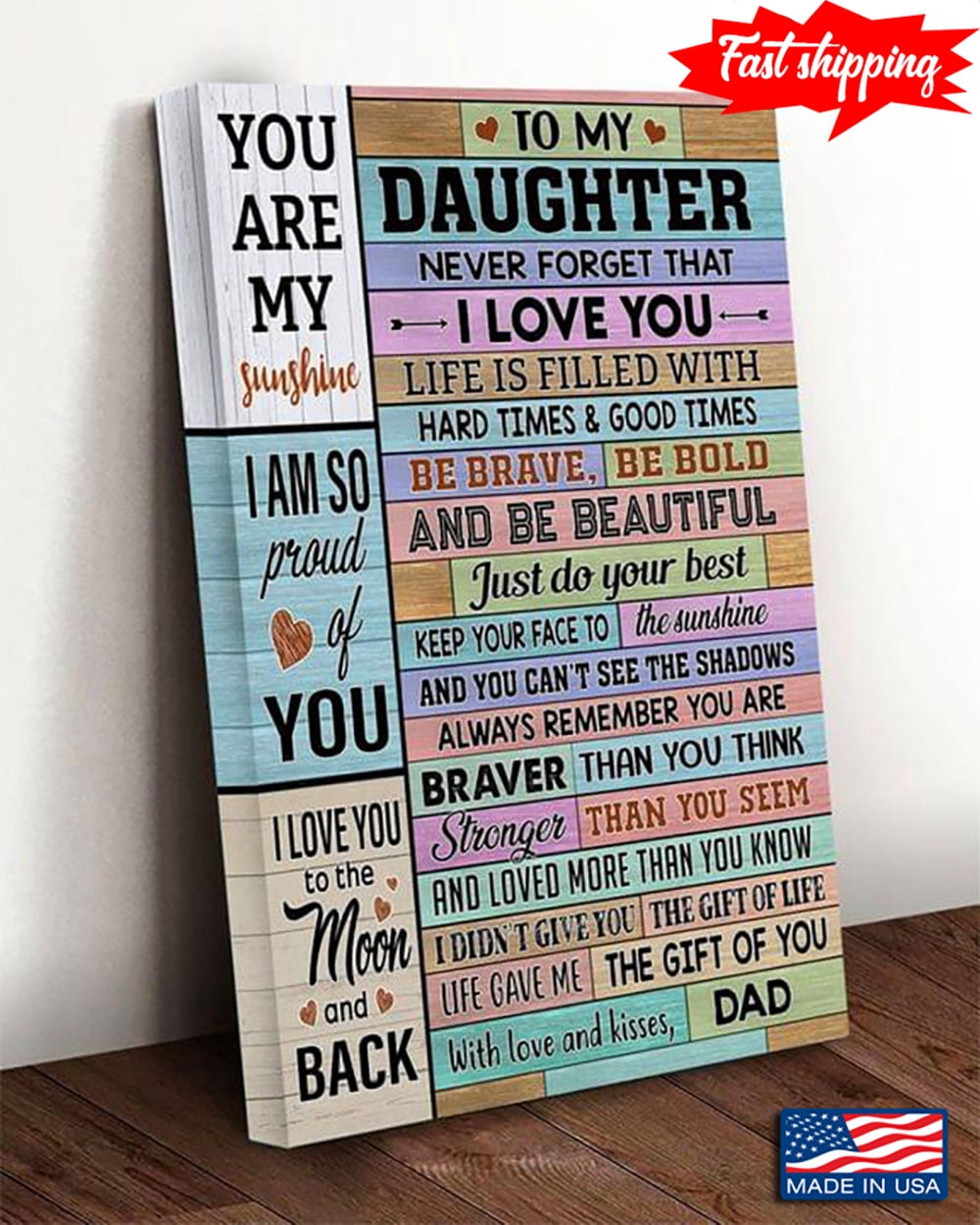 Dad & Daughter To My Daughter You Are My Sunshine Never Forget That I ...