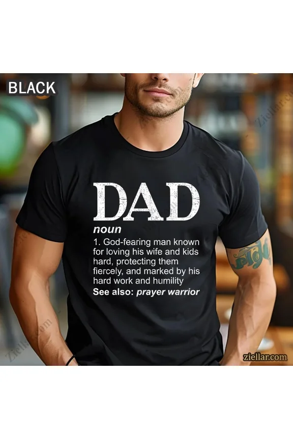 Dad Definition Funny Christian Dad Father Day Gift For Men Top Unisex T-Shirt up to size 5XL