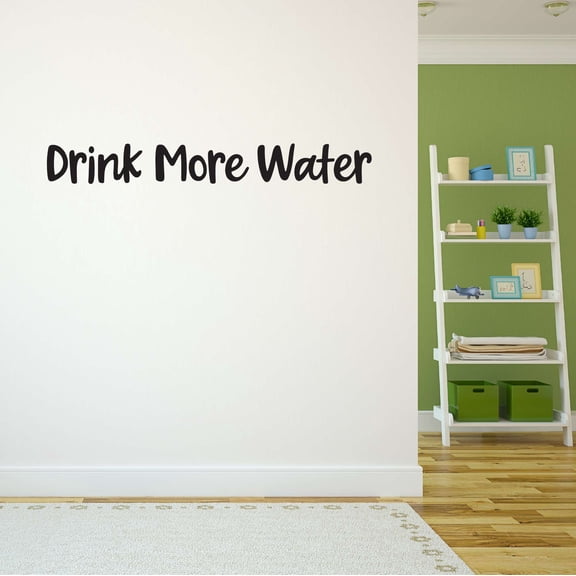 Dad Drink more Water Encouraging Quotes & Sayings Wall Decal Decoration Stay hydrated Motivational Water Quote decor Lasts Years and Easily Removable - Size: 10 In(W) x 1 In(H)