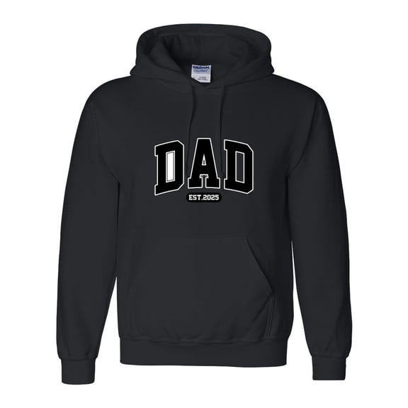 Dad EST 2025 Father DAY New Dad Pregnancy Announcement Graphic Pullover Hoodie, up to size 5XL
