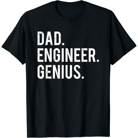 Dad Engineer Genius Cute Engineering Father Funny Creative Graphic T-Shirt