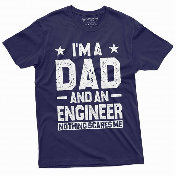 Dad Engineer T-shirt I am a dad and an engineer funny father's day gift Birthday tee shirt (3X-Large Navy Blue)