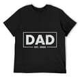thumbnail image 1 of Dad Est. 2008 Father's Day Best Dad For Men T-Shirt Black, 1 of 5