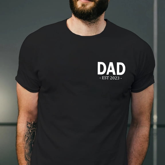 Dad Est 2022 T-shirt, New Dad Shirt, Gift for Dad, Pregnancy Announcement to Dad, Dad Surp