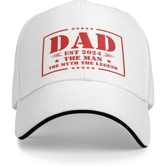 Dad Est 2024 Hat Gifts for Dad Cap New Dad Gifts Father's Day Hat Women Men Baseball Cap Funny Gifts Trucker Hat