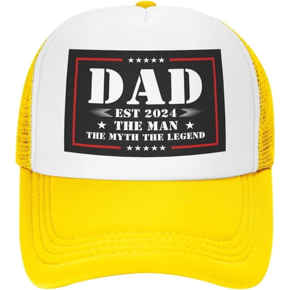 Dad Est 2024 Hat Gifts for Dad Cap New Dad Gifts Father's Day Mesh Cap Men Women Baseball Cap Trucker Hat Sports Cap
