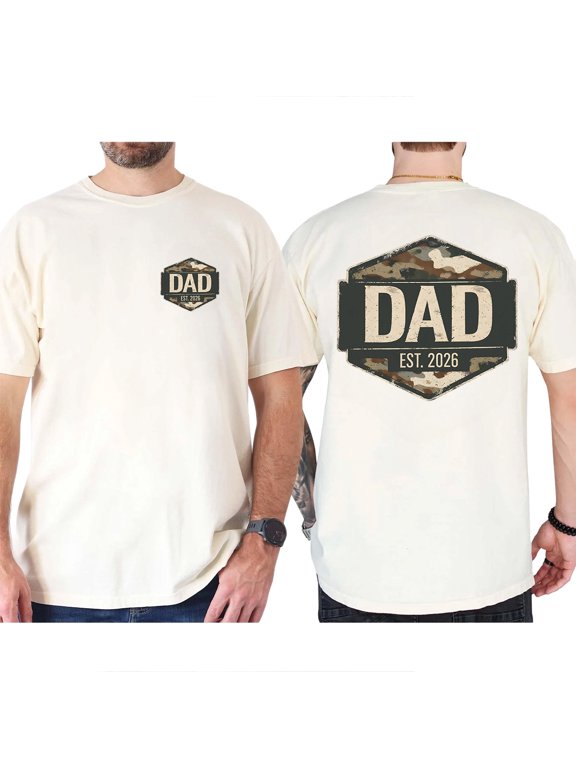 Dad Est 2026 Camo Graphic T-Shirt for Men