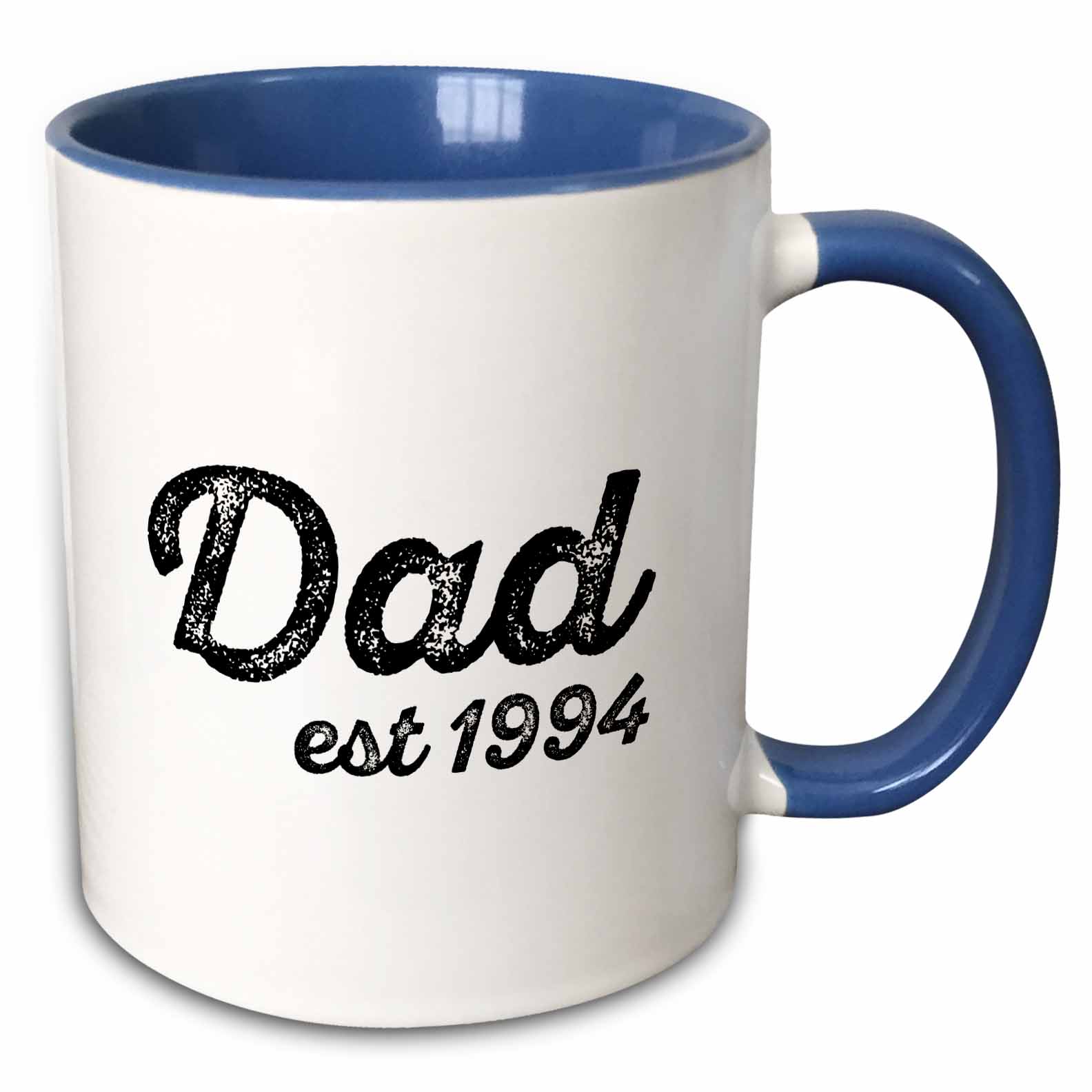 3drose, Dad Established 1994 Distressed Cursive Lettering on White ...