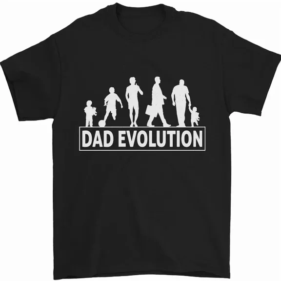 Dad Evolution Fathers Day Mens T-Shirt Cotton
