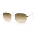 thumbnail image 1 of Dad Fashion Retro Classic Small Rounded Rectangle Metal Rim Sunglasses Gold - Brown, 1 of 4