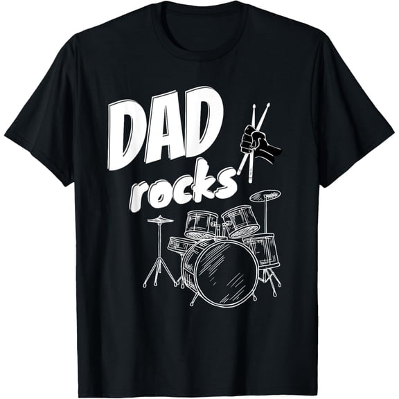 Dad Father's Day Drum Kit Drums Music Gift Idea T-Shirt