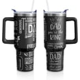 thumbnail image 1 of Dad Father's Day Gifts 40 Oz Tumbler with Handle and Straw, Papa Grandpa Laser Stainless Steel Insulated Cup Water Bottle, Best New Dads Gift for Men (1PC), 1 of 7