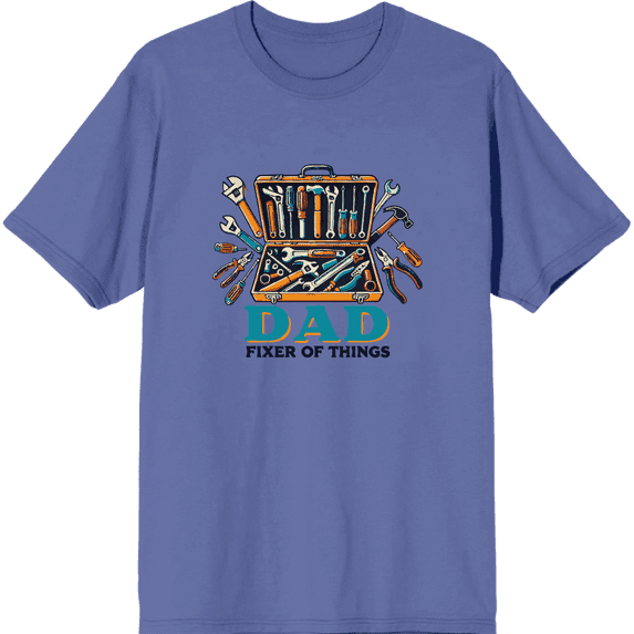 Dad Fixer Of Things
Adult Blue Crew Neck Short Sleeve Tee-Small