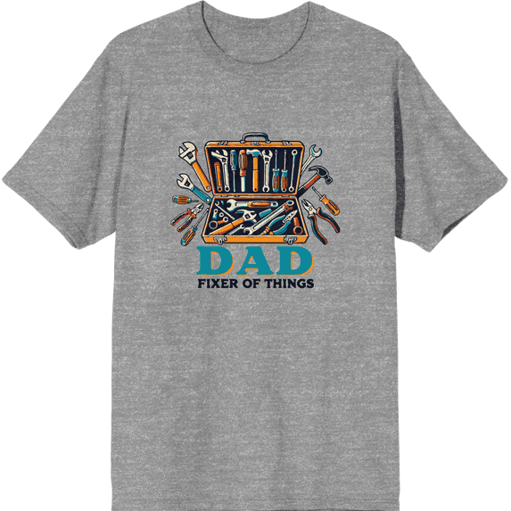 Dad Fixer Of Things
Adult Heather Gray Crew Neck Short Sleeve Tee-Large