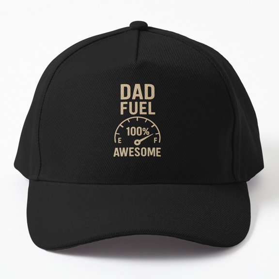 Dad Fuel 100 Percent Awesome Baseball Cap, Father Energy Statement Design, Classic Hat