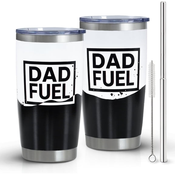 Dad Fuel Tumbler - Gift for Dad form Daughter Son - Stainless Steel Travel Mug for Father - Present for Dad - Birthday Gifts for Dad - Dad Tumbler 20OZ