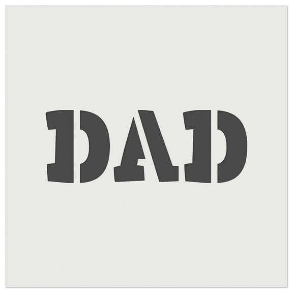 Dad Fun Text DIY Cookie Wall Craft Stencil - 4.5 Inch
