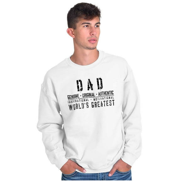 Dad Genuine World's Greatest Father Men's Crewneck Sweatshirt Brisco Brands X