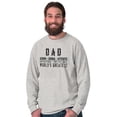 thumbnail image 1 of Dad Genuine World's Greatest Father Men's Long Sleeve Tee T Shirt Brisco Brands L, 1 of 6