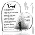 thumbnail image 1 of Dad Gift Acrylic Father Appreciation Gift Blessed Wish Papa Birthday Table Centerpiece Decor from Son Daughter for Father's Day 50th 60th 70th 80th Birthday(Heart), 1 of 6