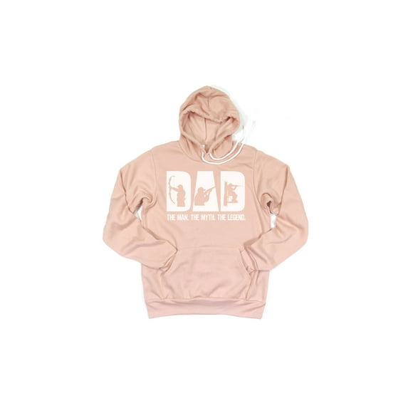 Dad Gift, Dad The Man The Myth The Legend, Hunting Hoodie, Hunting Dad, Father's Day Gift, Hunting Gift For Dad, Hunting Apparel, Dad Shirt, Peach (White Text), LARGE