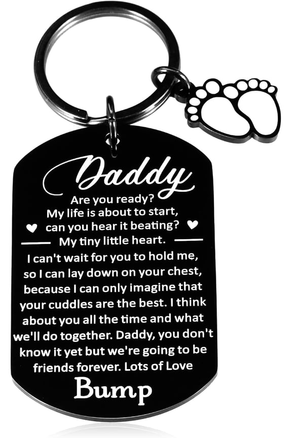 Dad to Be Gifts for 1st Time Dad Fathers Day Gift from Wife Kids Father to Be Gifts for Soon to Be Dad Keychain Christmas Valentines Day Gifts for Dad to Be Pregnancy Announcement Gifts