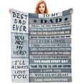 thumbnail image 1 of Dad Gifts Blanket 60"x50", Gifts for Dad, Dad Birthday Gift, Birthday Gifts for Dad, Dad Gifts from Daughter/Son, Gifts for Dads Birthday, Best Dad Ever Gifts, Gifts for Dad Who Wants Nothing, 1 of 6