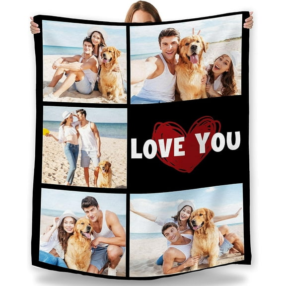Dad Gifts Blanket Custom Blanket with Photos Text Personalized Best Dad Ever Pictures Collage Throw Blanket Customized Father's Day Birthday Gifts for Dad Father Papa