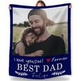 thumbnail image 1 of Dad Gifts Blanket Custom Blanket with Photos Text Personalized Best Dad Ever Pictures Collage Throw Blanket Customized Father's Day Birthday Gifts for Dad Father Papa, 1 of 6
