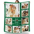 thumbnail image 1 of Dad Gifts Blanket Custom Blanket with Photos Text Personalized Best Dad Ever Pictures Collage Throw Blanket Customized Father's Day Birthday Gifts for Dad Father Papa, 1 of 6