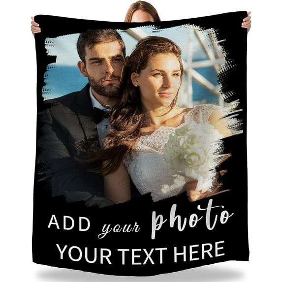 Dad Gifts Blanket Custom Blanket with Photos Text Personalized Best Dad Ever Pictures Collage Throw Blanket Customized Father's Day Birthday Gifts for Dad Father Papa