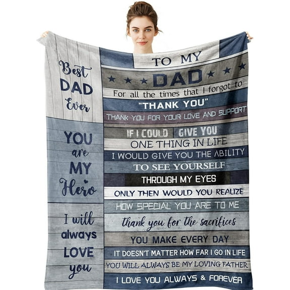 Dad Gifts Blanket - Dad Gifts from Daughter - Dad Gifts from Son Blankets - Dad Birthday Gifts - Gifts for Daddy - Father Gifts - Gifts for Dad Who Wants Nothing - Best Dad Gift Ideas