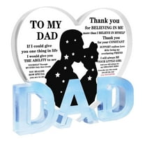 To My Dad Gifts For Dad From Daughter Son Dad Ever Gifts Unique Father Birthday Acrylic Puzzle Shaped Plaque Desk Decorations Present For Dad Christmas Anniversary
