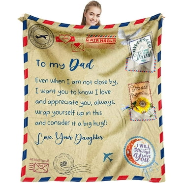 Dad Gifts from Daughter, Birthday Gifts for Dad, Dads Birthday Gifts Ideas, Best Dad Ever Gifts, Father Birthday Gift Throw Blanket 60 x 50 Inch, Gifts for Dad Who Wants Nothing