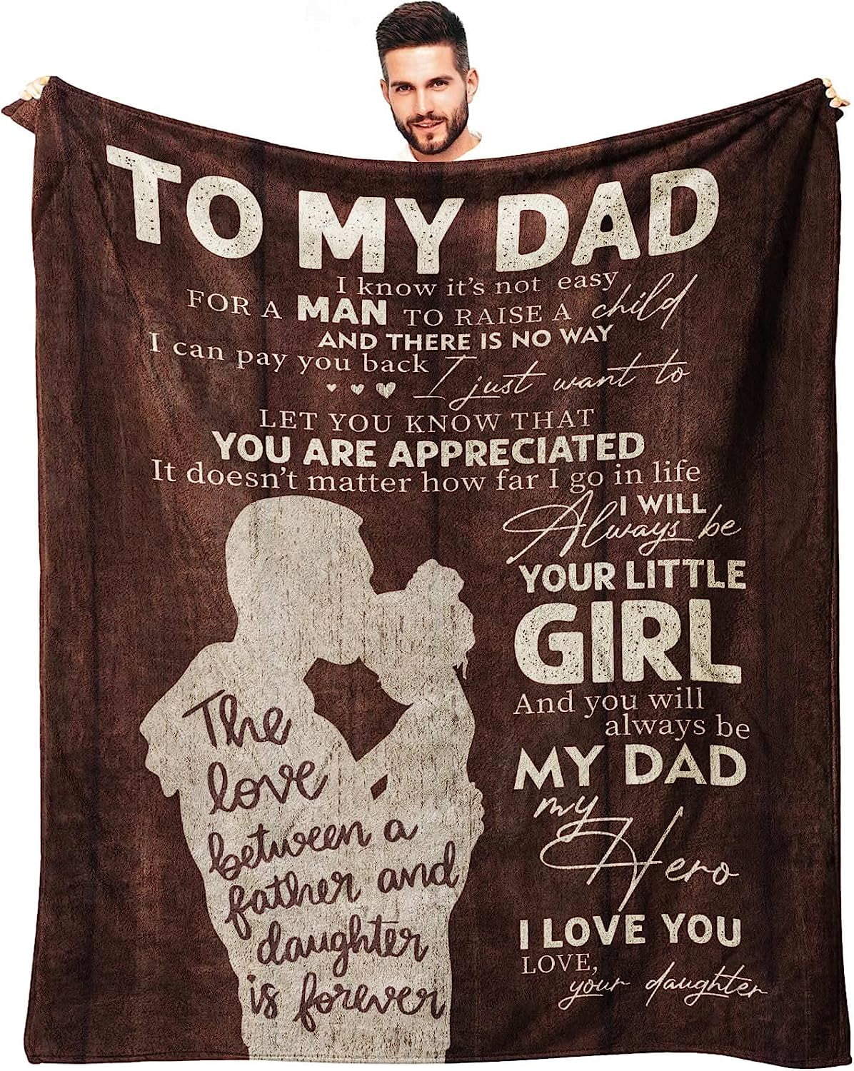 Dad Gifts from Daughter, Gifts for Dad from Daughter Blankets