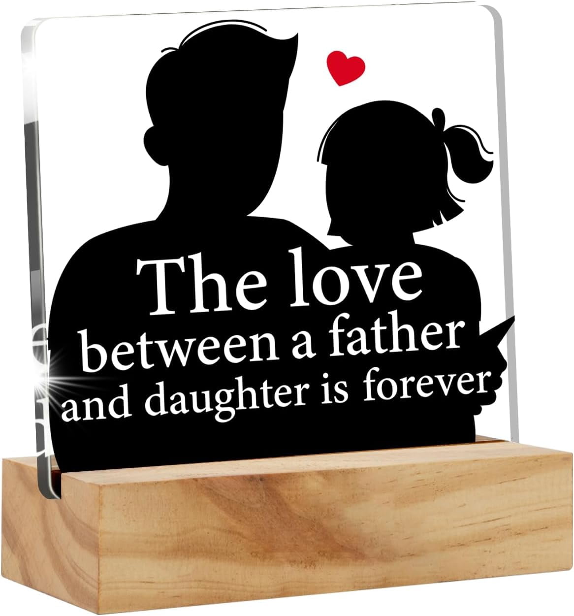 Father Figure Sign Dad Gifts From Daughter, Father Daughter Quotes Sayings Desk Decor ...
