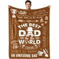 thumbnail image 1 of Dad Gifts from Daughter Son - Fathers Day Birthday Gifts for Dad - Christmas Valentines Day Presents for Father Who Have Everything - Best Daddy Ever Blanket - Throw Blanket 50"x60" Grey, 1 of 6