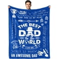 thumbnail image 1 of Dad Gifts from Daughter Son - Fathers Day Birthday Gifts for Dad - Christmas Valentines Day Presents for Father Who Have Everything - Best Daddy Ever Blanket - Throw Blanket 50"x60" Grey, 1 of 6