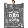 thumbnail image 1 of Dad Gifts from Daughter Son - Fathers Day Birthday Gifts for Dad - Christmas Valentines Day Presents for Father Who Have Everything - Best Daddy Ever Blanket - Throw Blanket 50"x60" Grey, 1 of 6