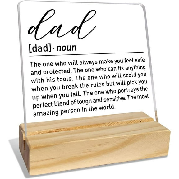 Dad Gifts from Daughter Son Kids, Dad Birthday Fathers Day Christmas Day Gifts for Father, Best Dad Ever Gifts, Thank You Gifts for Dad, The Most Amazing Person in The World, Desk Acrylic Decor