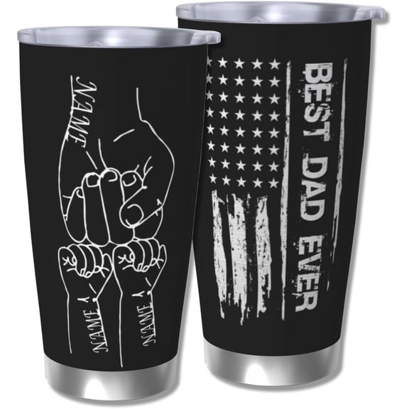 Dad Gifts for Fathers Day Cool Men Birthday Gifts for Dad from Daughter Son Kids - Best Dad Ever Gifts, Fathers Day Tumbler, Dad Birthday Gift, 20 OZ Stainless Steel Dad Coffee Tumbler Cup