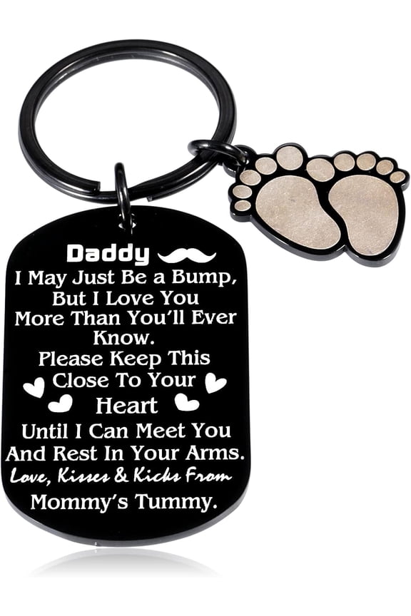 Dad to be Gifts First Time Dad Stocking Stuffer for New Dad, Father's Day New Dad Announce Pregnancy, New Dad Keychain Gift for Men Him New Daddy to Be Gifts for Husband Boyfriend New Expecting Dad