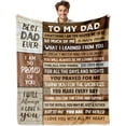 thumbnail image 1 of Dad Gifts, Gifts for Dad Blanket 60"X50", Birthday Gifts for Dad, Dad Blanket from Daughter/Son, Best Dad Ever Gifts, dad gifts, Father Gifts, Dads Gift Ideas for Anniversary Father's Day Christmas, 1 of 5