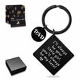 thumbnail image 1 of Dad Gifts Keychain Father’s Day Gifts from Son Daughter Children Square Keyring Birthday Christmas Gifts for Papa Daddy - Heroes For Girls Black 03, 1 of 5