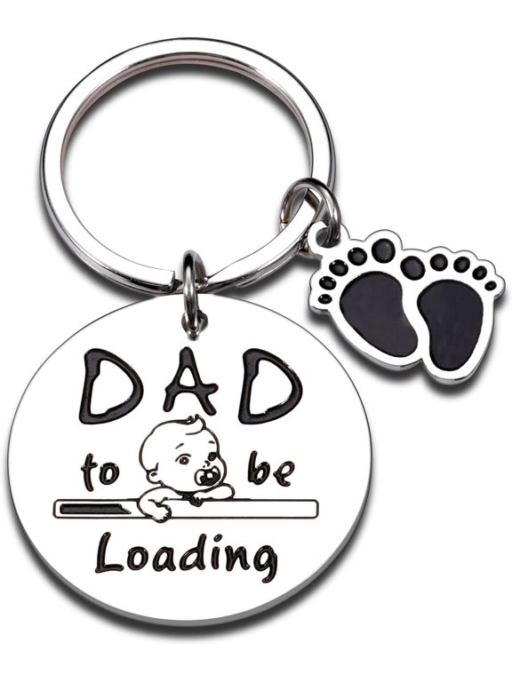 Dad to Be Gifts Keychain for Men Fathers Day Gift for Dad Expectant Father to Be Soon to Be Daddy Birthday Gift from Daughter Son Pregnancy Announcement Gift for Dad from Wife Baby Bump Christmas