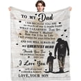 thumbnail image 1 of Dad Gifts from Son Blanket 80x60 Inches - Birthday for Father, Soft Fleece Throw Blanket for Dad Who Has Everything, Unique Father''s Day Present for Dads Grandpa Husband, 1 of 4